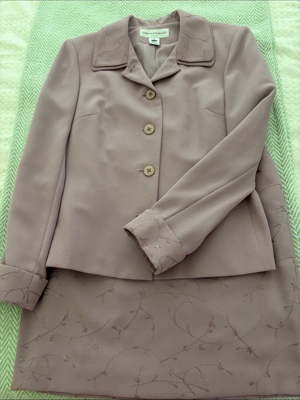 Jones New York Dusty Pink Textured Blazer